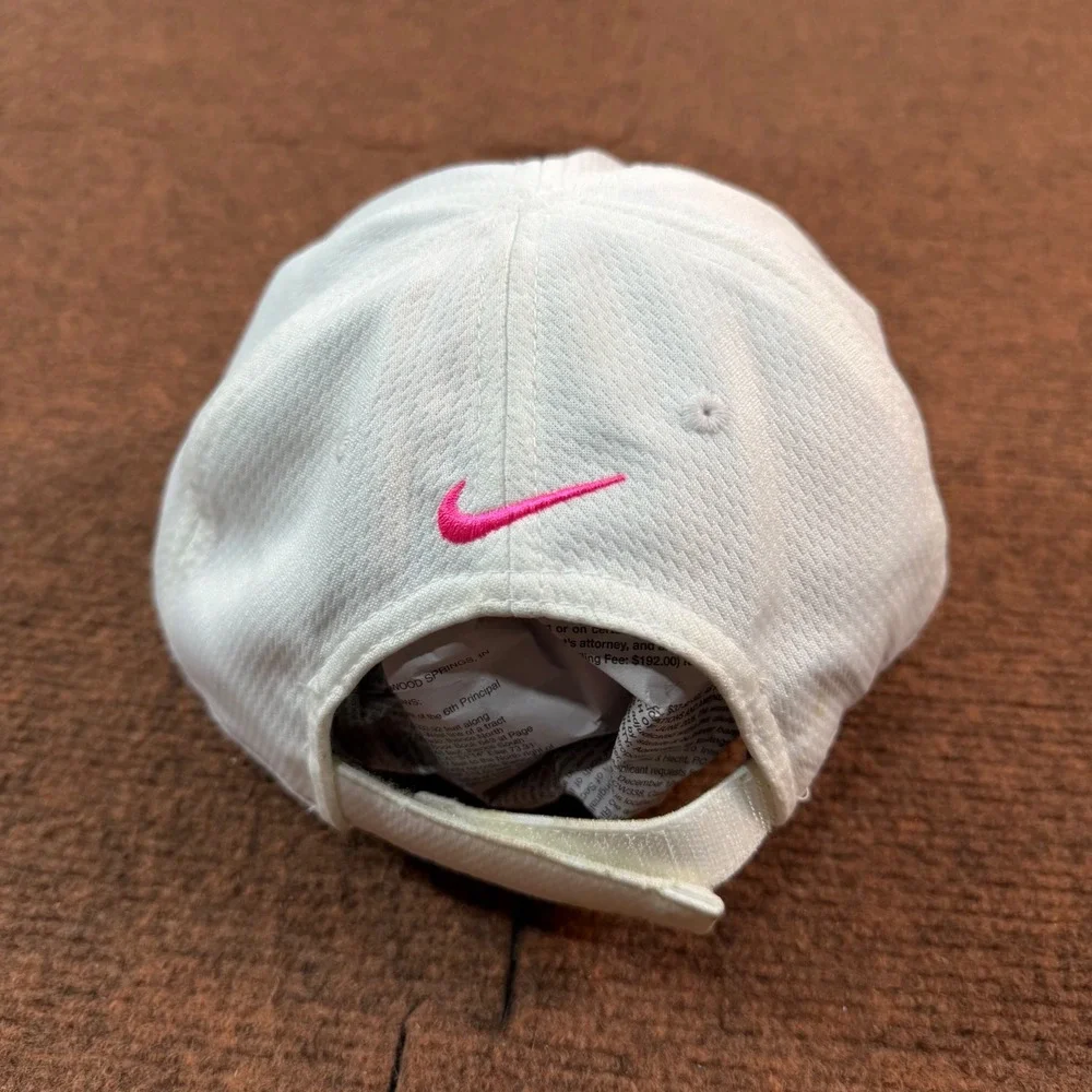 A+ Nike Dri-FIT Toddler White Baseball Cap Multi-Color Swoosh 2922-001